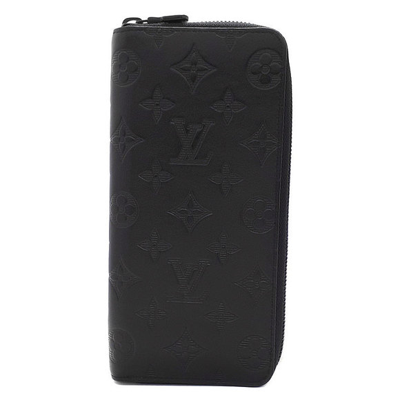 Louis Vuitton Long Zip Zippy Shadow Monogram Black Wallet Vertical - Picture 1 of 5